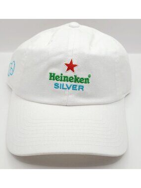 Heineken Silver US Open 2024 White Baseball Cap Adjustable Cotton Tennis Hat